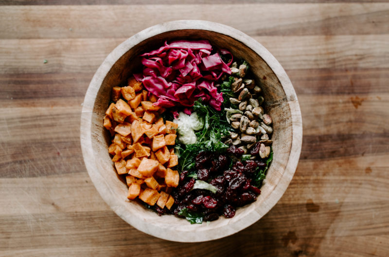 Roasted Sweet Potato & Kale Superfood Salad