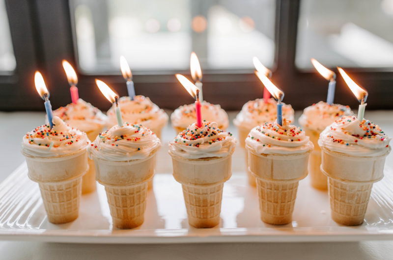 Birthday Cupcake Cones