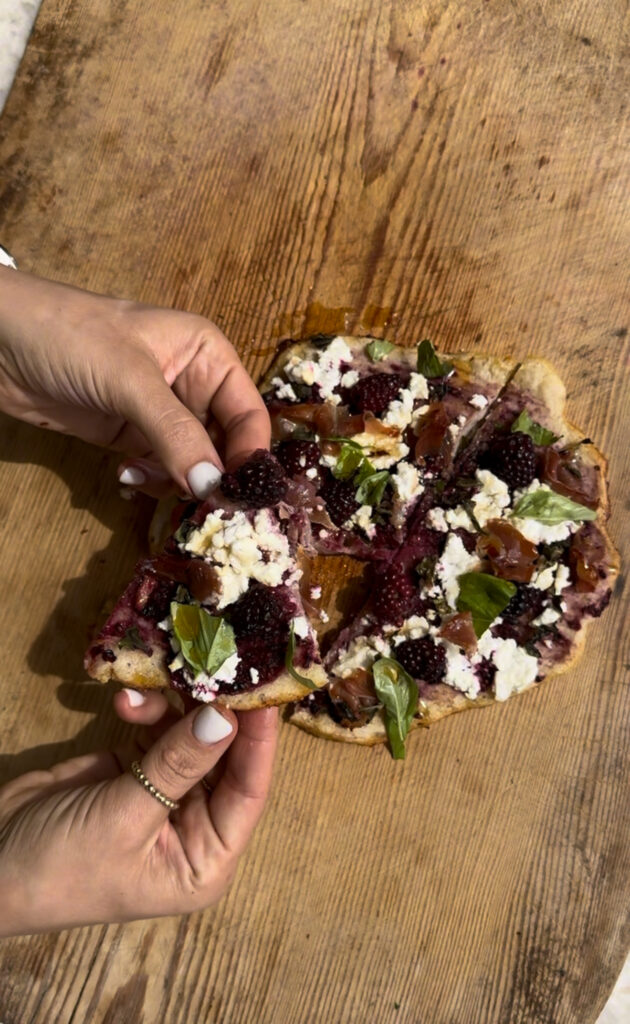 Blackberry Basil Flatbread